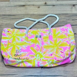 Lilly Pulitzer Oversized Beach Tote Be The Sunshine